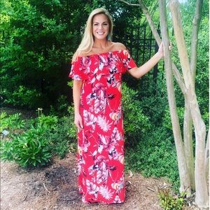NEW! Tropical Print Maxi